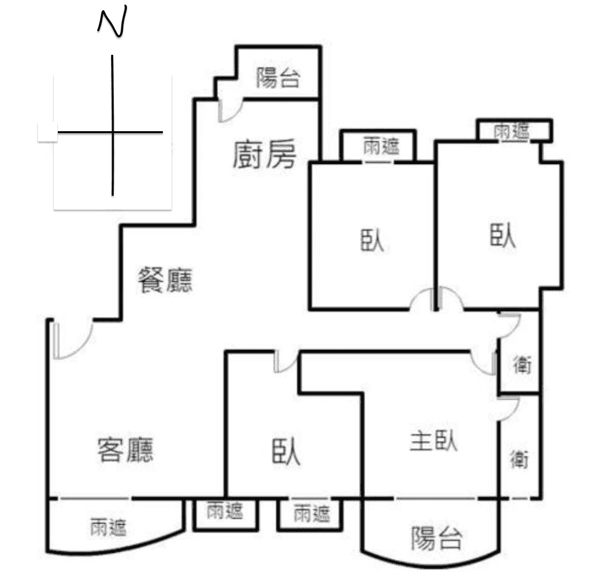 精銳市政廳朝南視野三房六車